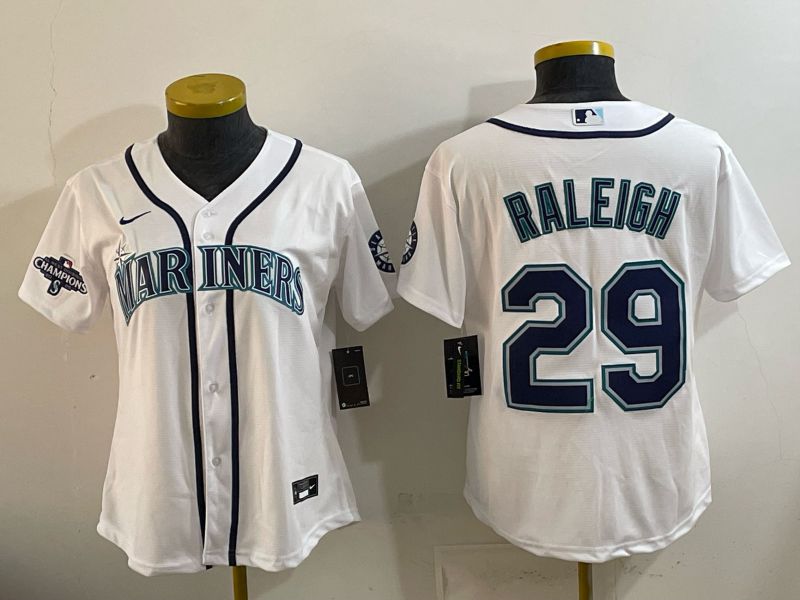 Youth Seattle Mariners #29 Raleigh White Game 2026 Nike MLB Jersey style 06